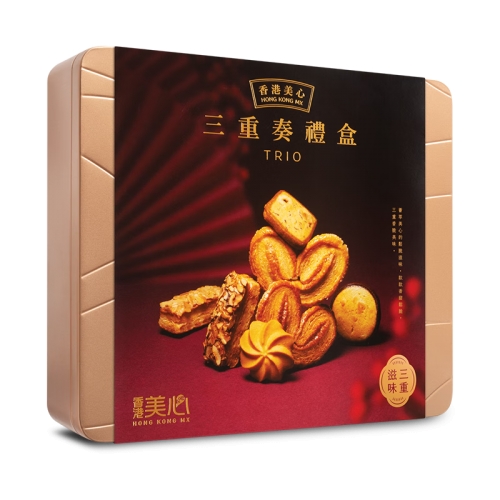 美心松脆三重奏什锦饼干糕点礼盒331g
